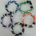 new fashion weave titanium bracelet 2013/new design braided titanium bracelet
